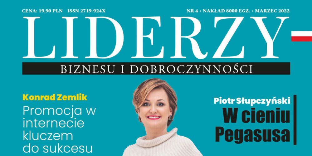 Okładka magazynu "Liderzy biznesu i dobroczynności".
