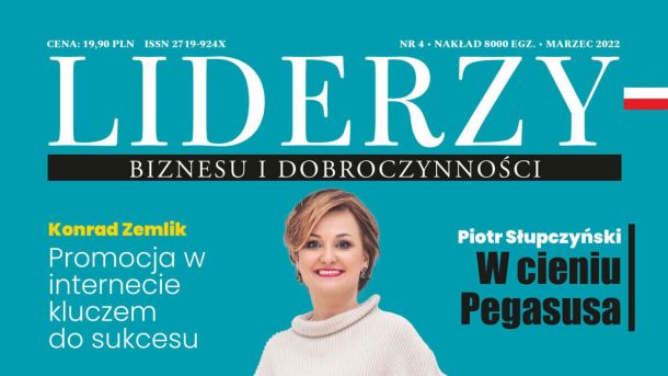 Okładka magazynu "Liderzy biznesu i dobroczynności".